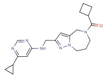 N-{[5-(cyclobutylcarbonyl)-5,6,7,8-tetrahydro-4H-pyrazolo[1,5-a][1,4]diazepin-2-yl]methyl}-6-cyclopropylpyrimidin-4-amine