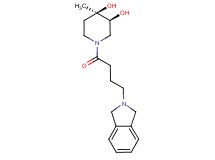 (3S*,4R*)-1-[4-(1,3-dihydro-2H-isoindol-2-yl)butanoyl]-4-methylpiperidine-3,4-diol