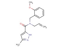 N-allyl-N-(2-methoxybenzyl)-3-methyl-1H-pyrazole-5-carboxamide