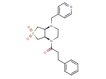 (4aS*,7aR*)-1-(3-phenylpropanoyl)-4-(4-pyridinylmethyl)octahydrothieno[3,4-b]pyrazine 6,6-dioxide