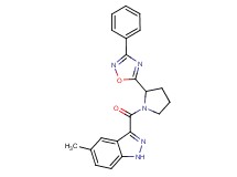 5-methyl-3-{[2-(3-phenyl-1,2,4-oxadiazol-5-yl)-1-pyrrolidinyl]carbonyl}-1H-indazole