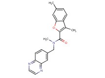 N,3,6-trimethyl-N-(6-quinoxalinylmethyl)-1-benzofuran-2-carboxamide