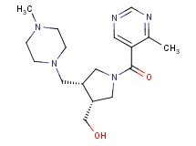 {(3R*,4R*)-4-[(4-methylpiperazin-1-yl)methyl]-1-[(4-methylpyrimidin-5-yl)carbonyl]pyrrolidin-3-yl}methanol