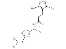 3-(3,5-dimethylisoxazol-4-yl)-N-[1-(3-isobutyl-1,2,4-oxadiazol-5-yl)ethyl]propanamide