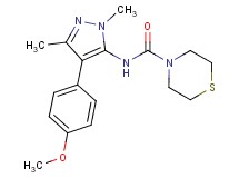 N-[4-(4-methoxyphenyl)-1,3-dimethyl-1H-pyrazol-5-yl]thiomorpholine-4-carboxamide