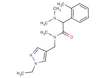 2-(dimethylamino)-N-[(1-ethyl-1H-pyrazol-4-yl)methyl]-N-methyl-2-(2-methylphenyl)acetamide