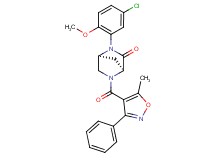 (1S*,4S*)-2-(5-chloro-2-methoxyphenyl)-5-[(5-methyl-3-phenyl-4-isoxazolyl)carbonyl]-2,5-diazabicyclo[2.2.1]heptan-3-one