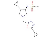 N-{rel-(3R,4S)-4-cyclopropyl-1-[(5-cyclopropyl-1,3,4-oxadiazol-2-yl)methyl]-3-pyrrolidinyl}methanesulfonamide hydrochloride