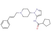N-(1-{1-[(2E)-3-phenyl-2-propen-1-yl]-4-piperidinyl}-1H-pyrazol-5-yl)cyclopentanecarboxamide