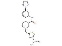 1-[(4-isopropyl-1,3-thiazol-2-yl)methyl]-N-[3-(1H-pyrazol-1-yl)phenyl]-3-piperidinecarboxamide