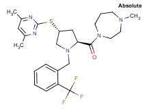 1-{(4R)-4-[(4,6-dimethyl-2-pyrimidinyl)thio]-1-[2-(trifluoromethyl)benzyl]-L-prolyl}-4-methyl-1,4-diazepane