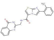 6-(2-methylphenyl)-N-[(4-oxo-3,4-dihydro-2-quinazolinyl)methyl]imidazo[2,1-b][1,3]thiazole-3-carboxamide