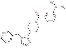 N,N-dimethyl-3-({4-[1-(pyridin-3-ylmethyl)-1H-imidazol-2-yl]piperidin-1-yl}carbonyl)aniline