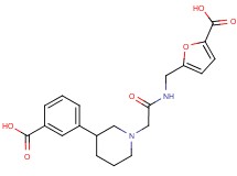 5-[({[3-(3-carboxyphenyl)piperidin-1-yl]acetyl}amino)methyl]-2-furoic acid