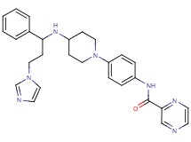 N-[4-(4-{[3-(1H-imidazol-1-yl)-1-phenylpropyl]amino}-1-piperidinyl)phenyl]-2-pyrazinecarboxamide