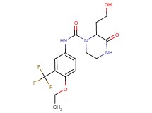 N-[4-ethoxy-3-(trifluoromethyl)phenyl]-2-(2-hydroxyethyl)-3-oxopiperazine-1-carboxamide