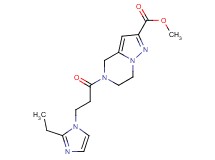 methyl 5-[3-(2-ethyl-1H-imidazol-1-yl)propanoyl]-4,5,6,7-tetrahydropyrazolo[1,5-a]pyrazine-2-carboxylate