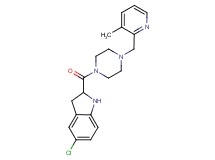 5-chloro-2-({4-[(3-methyl-2-pyridinyl)methyl]-1-piperazinyl}carbonyl)indoline