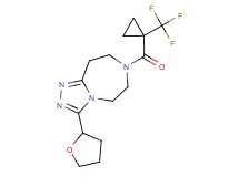 3-(tetrahydrofuran-2-yl)-7-{[1-(trifluoromethyl)cyclopropyl]carbonyl}-6,7,8,9-tetrahydro-5H-[1,2,4]triazolo[4,3-d][1,4]diazepine