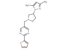 5-{[3-(3,5-dimethyl-1H-pyrazol-1-yl)-1-pyrrolidinyl]methyl}-2-(2-furyl)pyrimidine