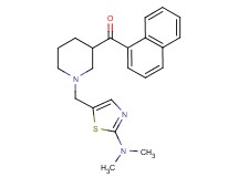 (1-{[2-(dimethylamino)-1,3-thiazol-5-yl]methyl}-3-piperidinyl)(1-naphthyl)methanone