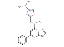 N-[(3-isopropyl-1,2,4-oxadiazol-5-yl)methyl]-N-methyl-5-phenylpyrazolo[1,5-a]pyrimidin-7-amine