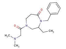 4-benzyl-1-(N,N-dimethylglycyl)-3-ethyl-1,4-diazepan-5-one
