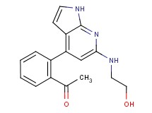 1-(2-{6-[(2-hydroxyethyl)amino]-1H-pyrrolo[2,3-b]pyridin-4-yl}phenyl)ethanone