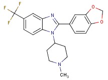 2-(1,3-benzodioxol-5-yl)-1-(1-methyl-4-piperidinyl)-5-(trifluoromethyl)-1H-benzimidazole