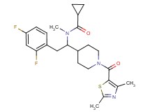 N-(2-(2,4-difluorophenyl)-1-{1-[(2,4-dimethyl-1,3-thiazol-5-yl)carbonyl]-4-piperidinyl}ethyl)-N-methylcyclopropanecarboxamide
