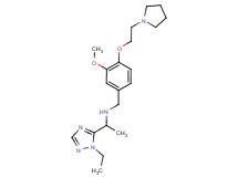 1-(1-ethyl-1H-1,2,4-triazol-5-yl)-N-[3-methoxy-4-(2-pyrrolidin-1-ylethoxy)benzyl]ethanamine