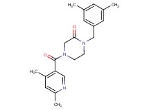 1-(3,5-dimethylbenzyl)-4-[(4,6-dimethyl-3-pyridinyl)carbonyl]-2-piperazinone