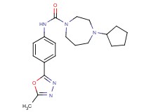 4-cyclopentyl-N-[4-(5-methyl-1,3,4-oxadiazol-2-yl)phenyl]-1,4-diazepane-1-carboxamide