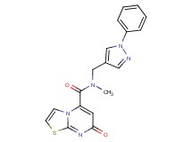 N-methyl-7-oxo-N-[(1-phenyl-1H-pyrazol-4-yl)methyl]-7H-[1,3]thiazolo[3,2-a]pyrimidine-5-carboxamide