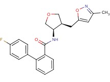 4'-fluoro-N-{(3R*,4S*)-4-[(3-methylisoxazol-5-yl)methyl]tetrahydrofuran-3-yl}biphenyl-2-carboxamide