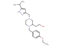 2-{1-(4-ethoxybenzyl)-4-[(5-isopropyl-1H-pyrazol-3-yl)methyl]-2-piperazinyl}ethanol