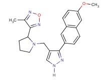 3-(1-{[3-(6-methoxy-2-naphthyl)-1H-pyrazol-4-yl]methyl}-2-pyrrolidinyl)-4-methyl-1,2,5-oxadiazole