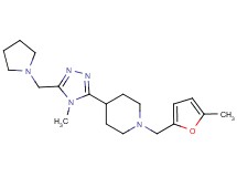 1-[(5-methyl-2-furyl)methyl]-4-[4-methyl-5-(pyrrolidin-1-ylmethyl)-4H-1,2,4-triazol-3-yl]piperidine