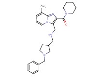 1-(1-benzyl-3-pyrrolidinyl)-N-{[8-methyl-2-(1-piperidinylcarbonyl)imidazo[1,2-a]pyridin-3-yl]methyl}methanamine