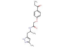 N-[1-methyl-2-(3-methyl-1H-pyrazol-5-yl)ethyl]-2-(4-propionylphenoxy)acetamide