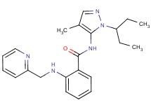 N-[1-(1-ethylpropyl)-4-methyl-1H-pyrazol-5-yl]-2-[(pyridin-2-ylmethyl)amino]benzamide