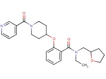 N-ethyl-2-{[1-(3-pyridinylcarbonyl)-4-piperidinyl]oxy}-N-(tetrahydro-2-furanylmethyl)benzamide
