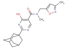 2-(1-adamantyl)-4-hydroxy-N-methyl-N-[(3-methylisoxazol-5-yl)methyl]pyrimidine-5-carboxamide