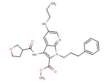 methyl 1-(3-phenylpropyl)-5-(propylamino)-3-[(tetrahydro-3-furanylcarbonyl)amino]-1H-pyrrolo[2,3-b]pyridine-2-carboxylate