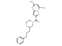 5,7-dimethyl-2-{[2-(3-phenylpropyl)-4-morpholinyl]carbonyl}pyrazolo[1,5-a]pyrimidine