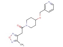 3-[({1-[(4-methyl-1,2,5-oxadiazol-3-yl)acetyl]piperidin-4-yl}oxy)methyl]pyridine