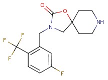 3-[5-fluoro-2-(trifluoromethyl)benzyl]-1-oxa-3,8-diazaspiro[4.5]decan-2-one hydrochloride