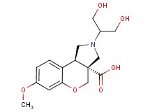 (3aR*,9bR*)-2-[2-hydroxy-1-(hydroxymethyl)ethyl]-7-methoxy-1,2,3,9b-tetrahydrochromeno[3,4-c]pyrrole-3a(4H)-carboxylic acid