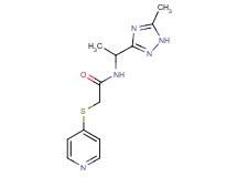 N-[1-(5-methyl-1H-1,2,4-triazol-3-yl)ethyl]-2-(pyridin-4-ylthio)acetamide
