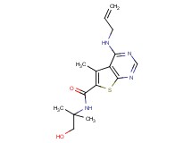 4-(allylamino)-N-(2-hydroxy-1,1-dimethylethyl)-5-methylthieno[2,3-d]pyrimidine-6-carboxamide